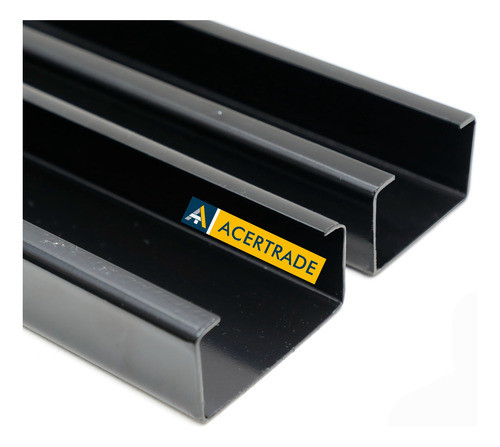 Perfil C Negro De 80 X 50 X 15 X 2mm En 12 M. 0