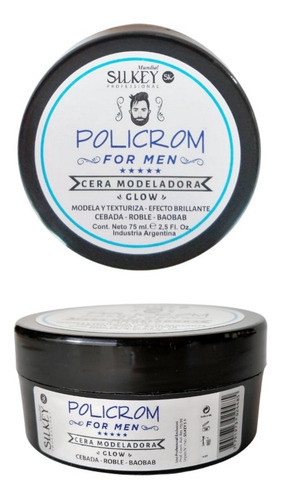 Cera Modeladora Glow Policrom For Men Silkey X 75 Ml 0
