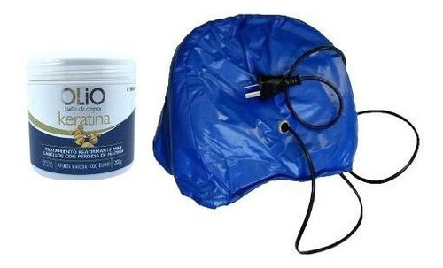 Baño Crema Keratina Olio 200gr + Gorra Térmica Con Cable 0