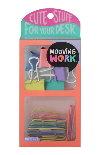 Set Oficina Mooving At Work Pastel Kit 2 En 1 Orange Naranja 0