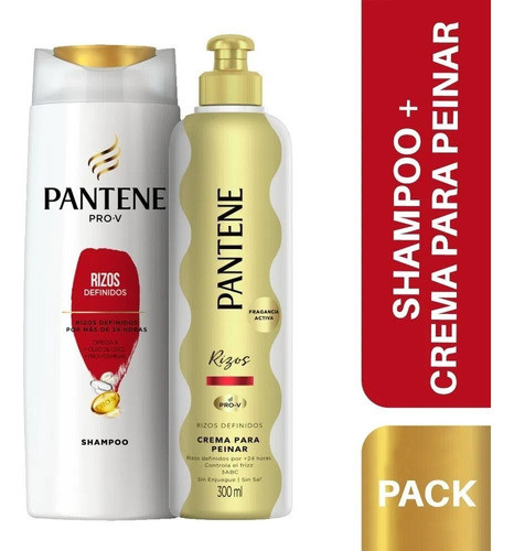 Shampoo Pantene Rizos Definidos 400 Ml + Crema Para Peinar 0