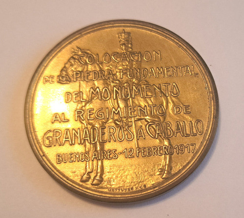 Medalla Antigua Monumento Granaderos A Caballo 1917 B30 1