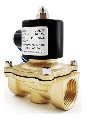 Valvula Solenoide 1/2 Pulgada Normal Cerrada 12v Metal 0