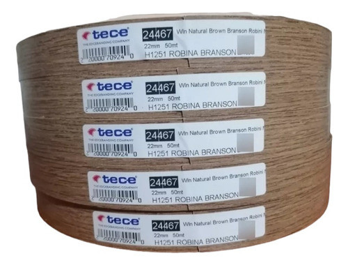 Tapacanto De Melamina De Robinia Marron De 22 Mm X 50 Mts. 0