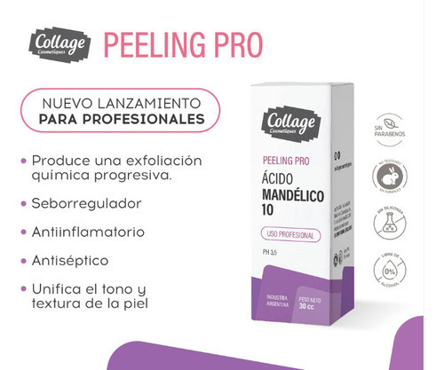 Acido Mandelico 10% Peeling Pro Manchas Acne X 30 Cc Collage 1
