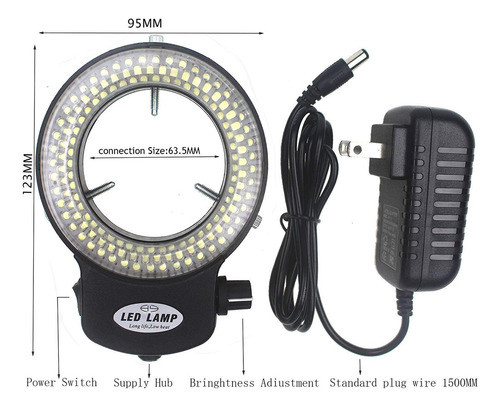 Led-144-zk - Anillo De Luz Led Ajustable De 144 Luces Led Pa 1