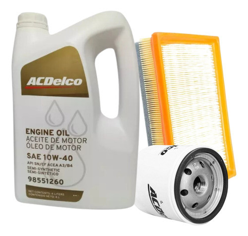 Kit Filtros + Aceite Acdelco Semi Chevrolet Prisma 3c 0