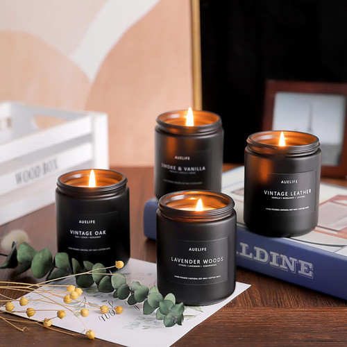 Conjunto Velas Aromáticas Para Hombres, 4 Unidades, Soja 1