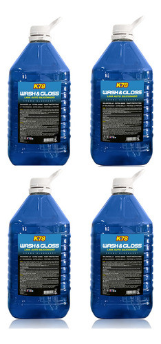 4 Shampoo Lava Auto Siliconado K78 Maximo Brillo 5 Lts X4 Un 0
