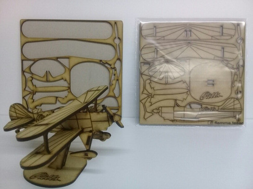 Avion Fibrofacil Maqueta Mod Pitss S1t (con Base) 1