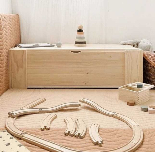 Baul De Madera Guarda Juguetes, Juguetero, Cajon De Madera, 1