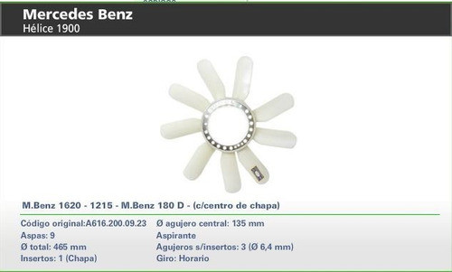 Paleta  Mercedes Benz 180 Furgon 0