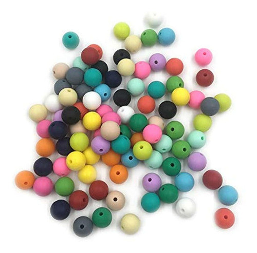 Cuentas De Perlas De Silicona 100 Piezas 15 Mm Cuentas Redon 1
