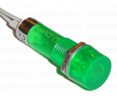 Luz Piloto 220vac Plastico Color Verde Luz Encendida Naranja 0