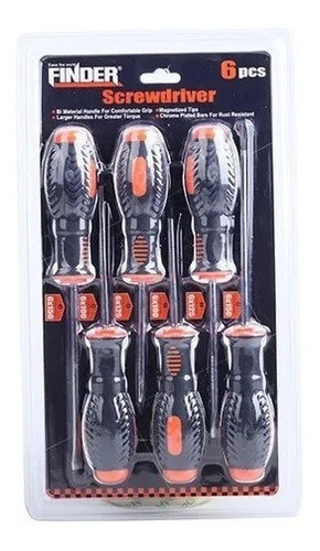 Set De 6 Destornilladores Combinados Finder Queoferta.uy 0