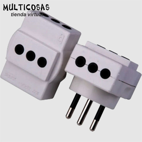 Par De Fichas Adaptador 3 En Línea A 3 Tomas De 3 En Línea 1