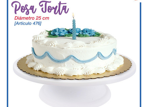 Bandeja Posa Torta 25 Cm Con Base 0