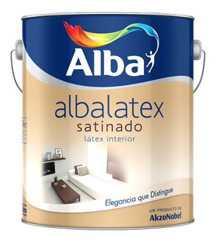 Pintura Látex Albalatex Satinado Blanco X 10 Lt Pincel 1