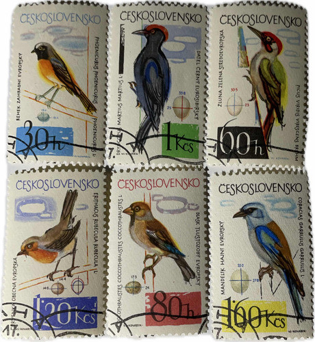 Estampillas De Checoslovaquia Aves 1964 0