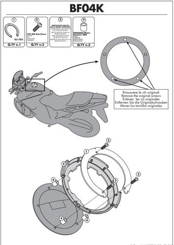 Soporte Base Tanklock Kawasaki Er6n ´05 - ´16 / Versys 1000 1