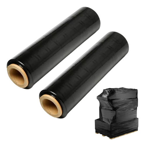 Rollo Film Stretch Virgen Negro Manual 50cm 4.5kg X4 0