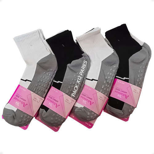 Medias Antideslizantes Pack X12  Pares Colores Surtido Otec 0
