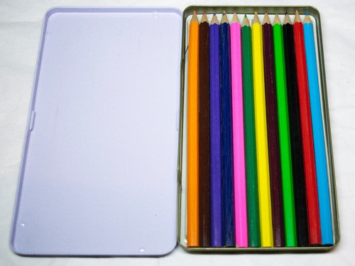 Lapices De Color Largos Lata  X12 1