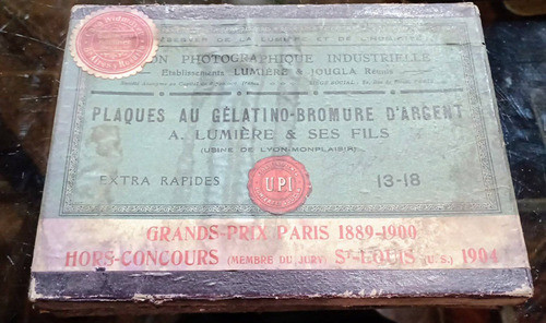 Fotografia Antigua Lumiere Caja 12 Negativos De Vidrio 13x18 0