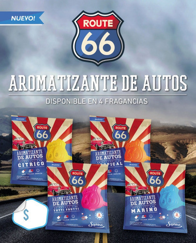 Aromatizador Saphirus Para Auto Route66 0