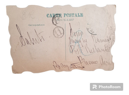 Tarjeta Postal Antigua Souvenir De Bruxelles 1908 1