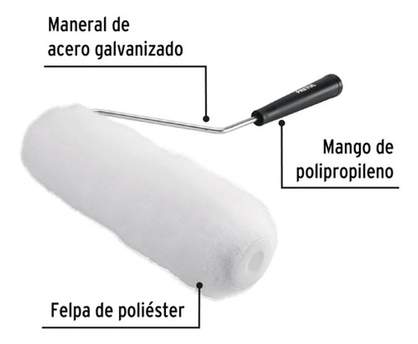Rodillo De Pintor 23cm Para Superficies Rugosas Felpa 20cm 1