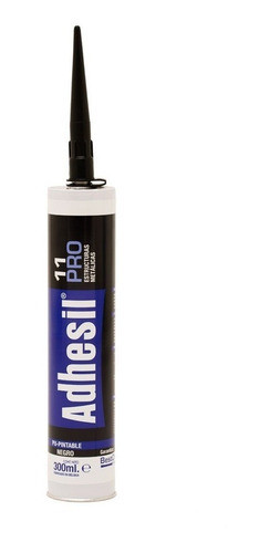 Sellador Poliuretano Adhesil 11 Negro Cartucho 300ml 0