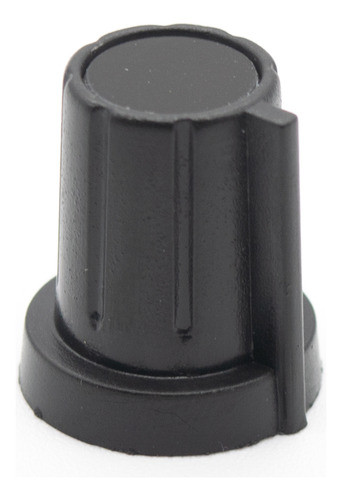 2 Perillas Potenciometro Negras 17mm X 19mm Eje Estriado 0