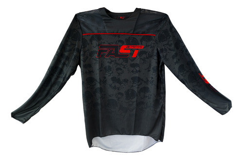 Buzo Modelo Fast Talle G Plomo/rojo 0
