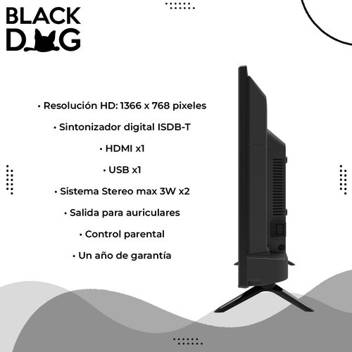 Tv Led Enxuta 24 Pulgadas Digital Hd Ledenx1224d1k + Sm 1