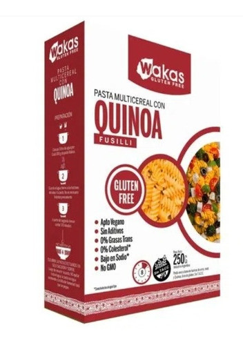 Fideos Sin Tacc Wakas -quinoa -fusilli X 250gr 0