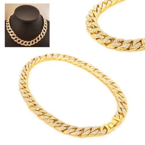 Hip Hop Men Miami Cuban Gargantilla Collar De Cadena Quavo G 0