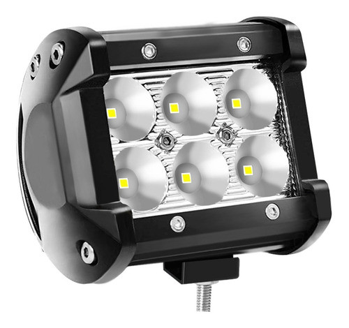 Faro Auxiliar Barra De 6 Led 18w Moto Auto 4x4 Bote Epistar 0