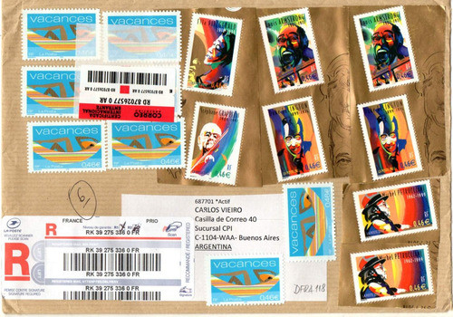 Francia 2021. Sobre P/certificada Aérea De Paris A Bs. Aires 0