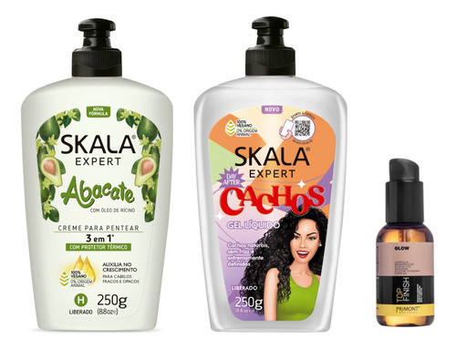 Skala Gel + Crema De Peinar 3en1 Abacate + Serum Primont 0