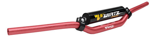 Manubrio W3d Rojo + Manijas Negras Kx125 00-05 Wirtz 1