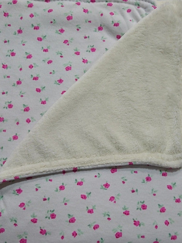 Manta Bebé Recibidora Algodón Polar Reversible 1