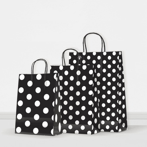 Bolsa De Regalo Romipack Lunares Blancos 30x41 X Unidad 1