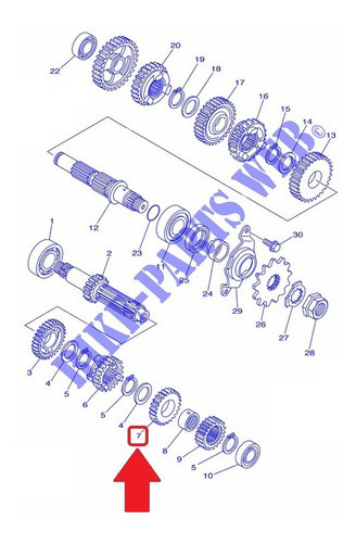 Engranaje De Caja Yamaha Yz250f 10-13    17d-17141-10 1