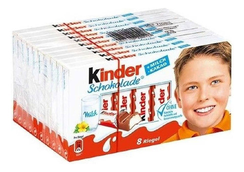 Pack Kinder  8 Barritas Chocolate Caja X 10 Unidades 0