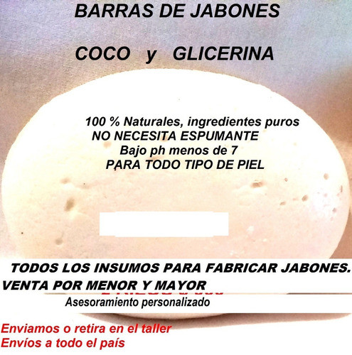 Jabones En Barra Neutro Promoción Glicerina/coco X 6 Kilos 1
