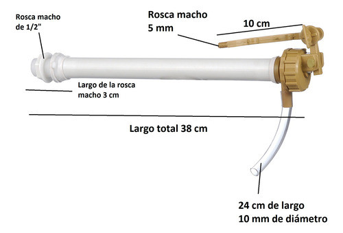 Repuesto Valvula Entrada Agua Para Mochila Tradicional Ideal 1