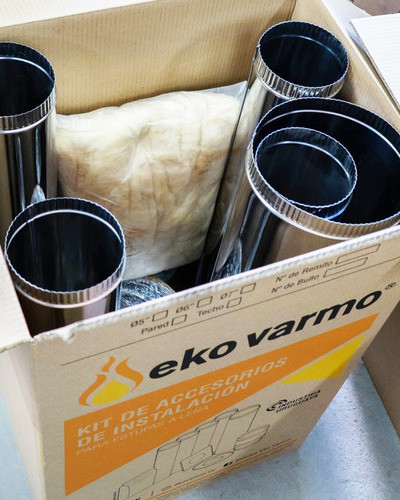 Kit Eko Varmo Salida Por Techo 6 PuLG 15cm Calefactor A Leña 1