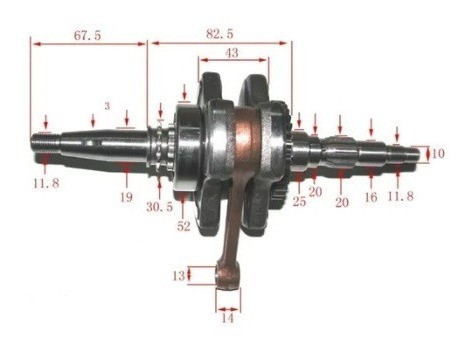 Cigüeñal Yamaha Crypton 105 Ceg Motoparts 1