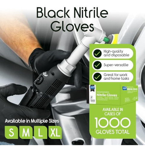 Inspire Guantes Negros De Nitrilo | Los Guantes 1